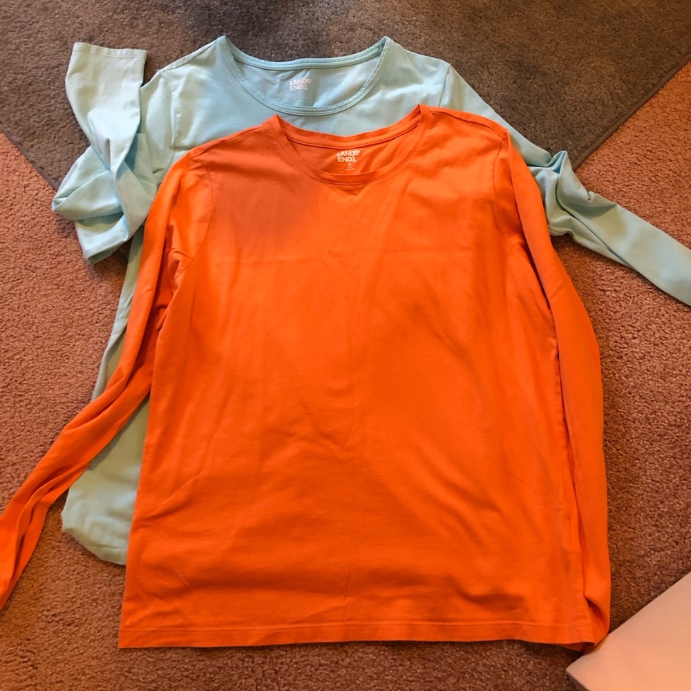 Wmn’s Lands’ End tops-2 pcs